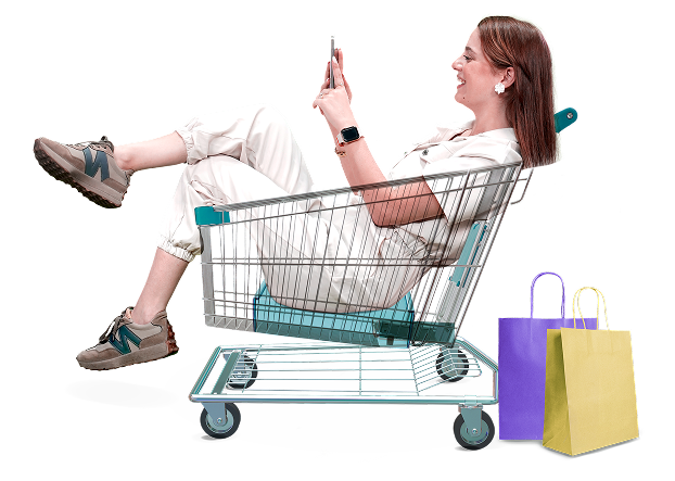 Woman using laptop for online business with Mada payment solution