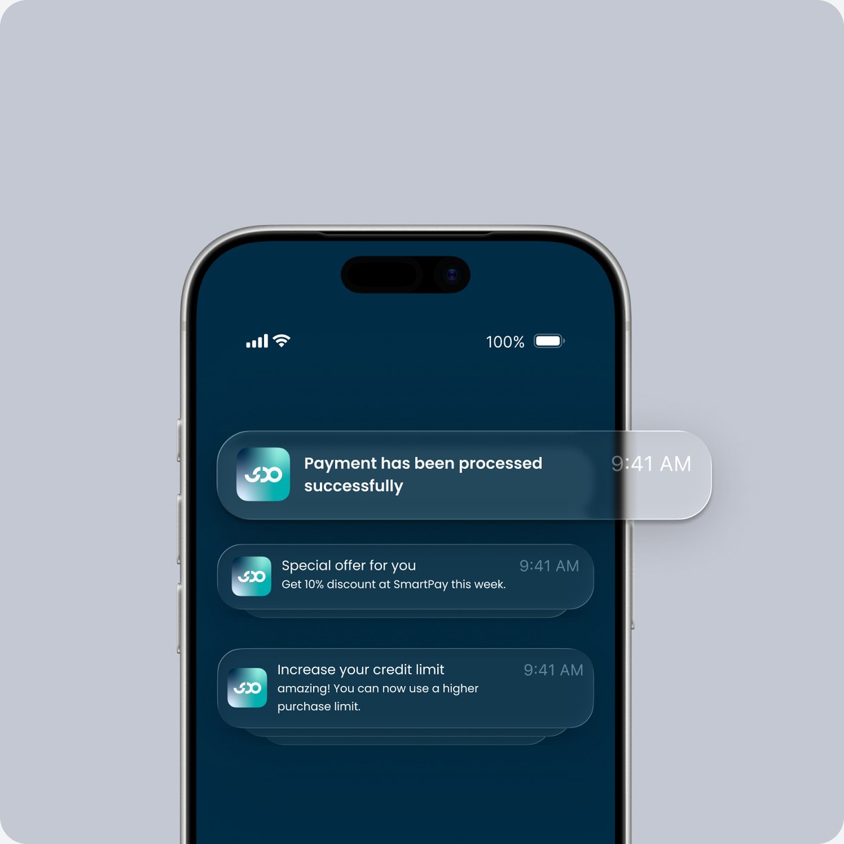 Phone showing Mada payment notifications.